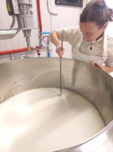 Lavorazione del latte di capra, az. Zore.