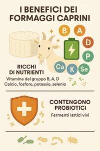 Benefici dei formaggi caprini.