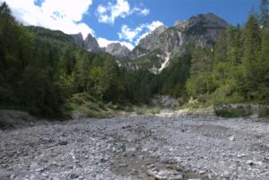Passo della Mauria, dove ha luogo la sorgente del Tagliamento