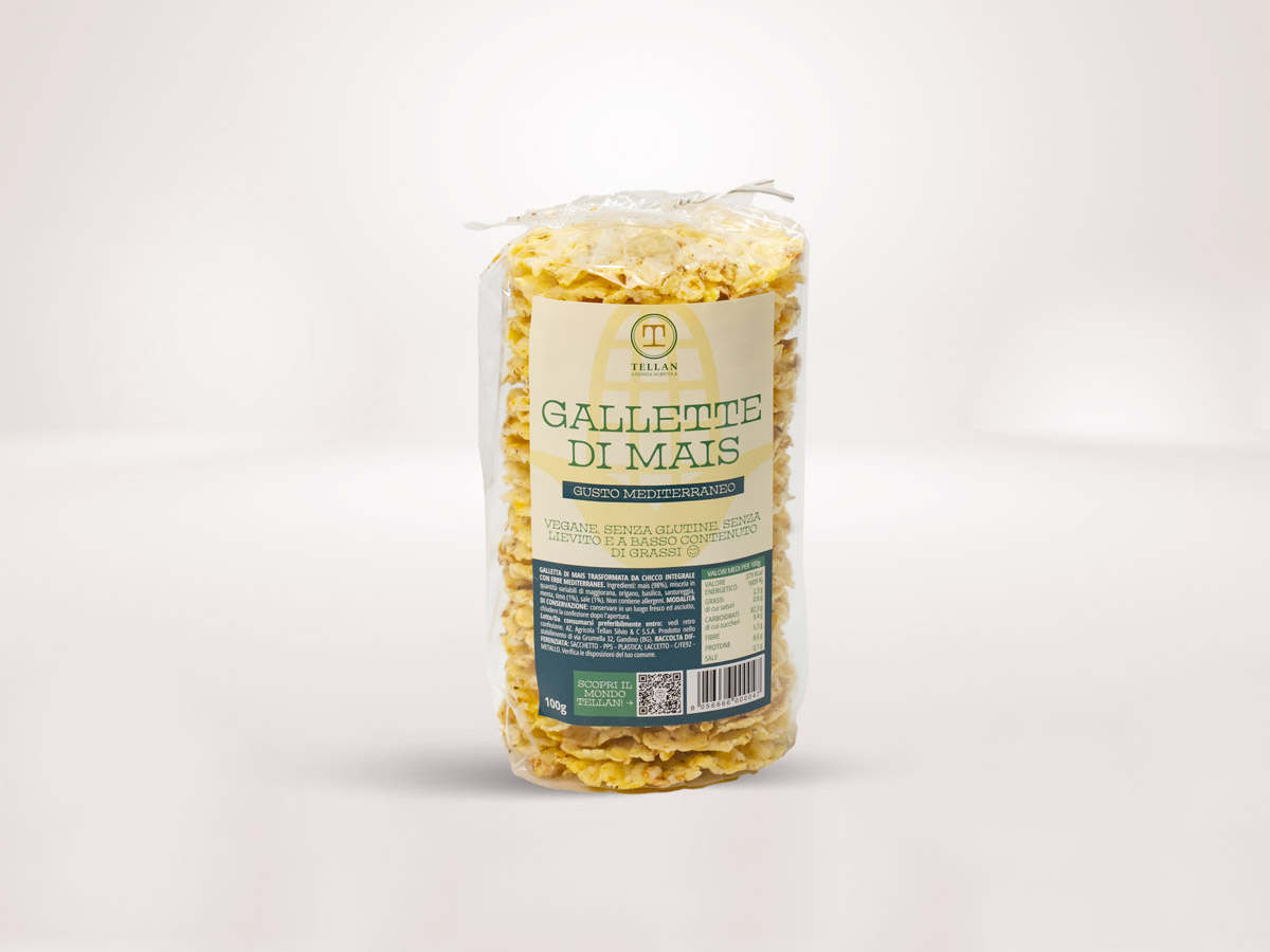 Gallette di mais gusto mediterraneo