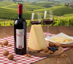 Montasio dop stagionato e Refosco di Faedis