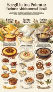 Polenta - le 3 farine e gli abbinamenti ideali.